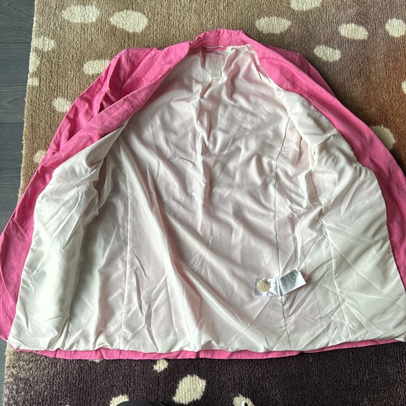 Hot Pink Linen Blazer - Picture 5 of 7